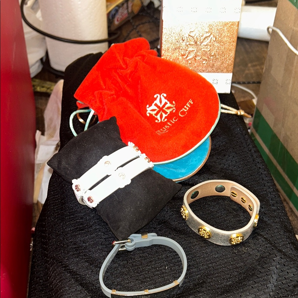 Rustic Cuff Elegant Bracelet Collection With Gold… - image 1